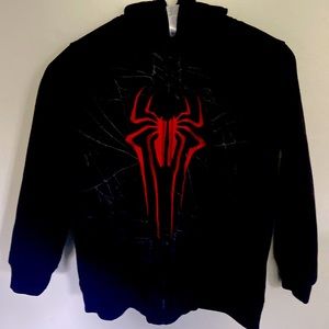 Marval Spider-Man boys hoodie faux fur lined chest and head area.